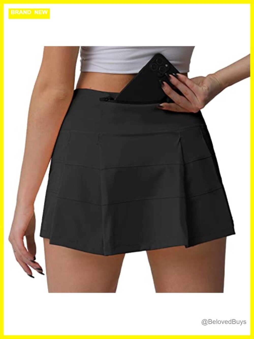 High Waisted Pleated Tennis Skirt with Pockets Athletic Golf Skort